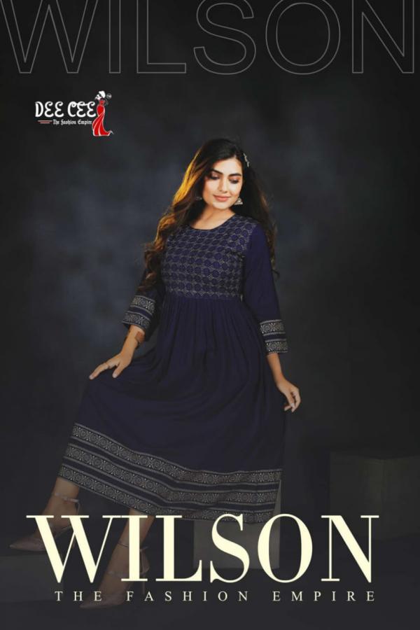 Dee Cee Wilson Rayon Embroidery Designer Kurti Collection